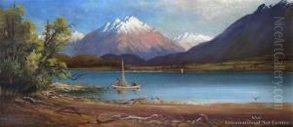 Diamond Lake, Glenorchy Oil Painting by Charles Blomfield