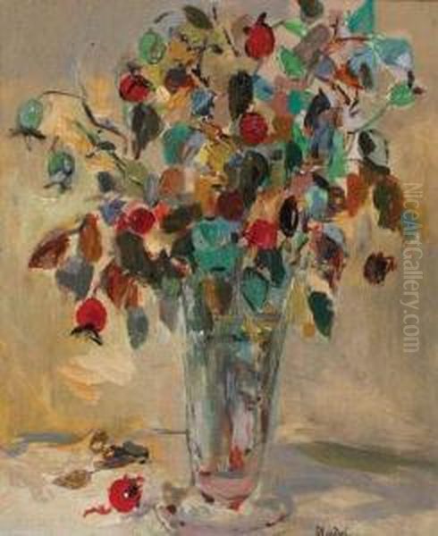 Fleurs Dans Un Vase Oil Painting by Andre Blondel