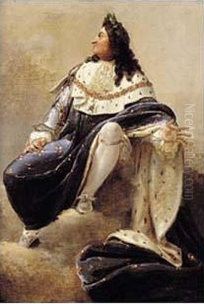 Louis Xiv Oil Painting by Merry Joseph Blondel