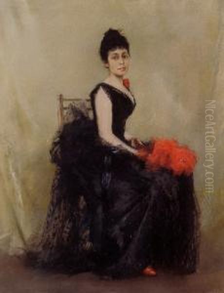 Portrait Of A Lady Oil Painting by Robert Frederick Blum