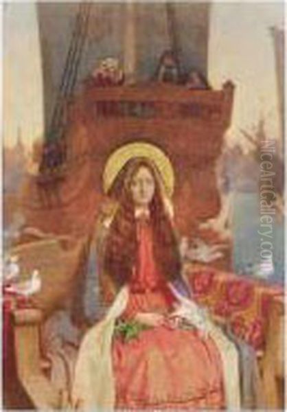 The Legend Of Our Lady Of Boulogne Oil Painting by Ernest Board