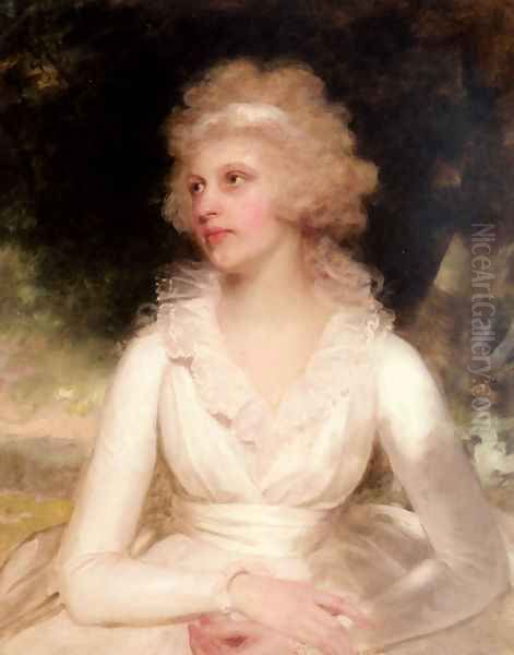 Portrait of Sophia Anne Raymond-Barker Oil Painting by Sir William Beechey