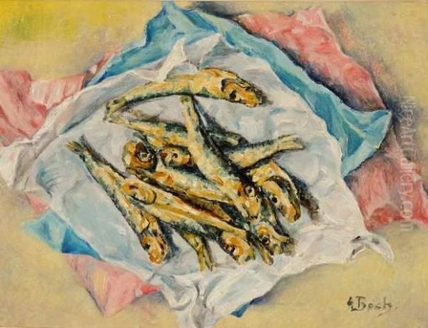 Nature Morte Aux Sprats Oil Painting by Anna Boch