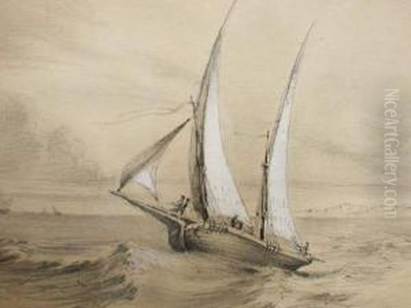 Barque Oil Painting by Francois Bocion