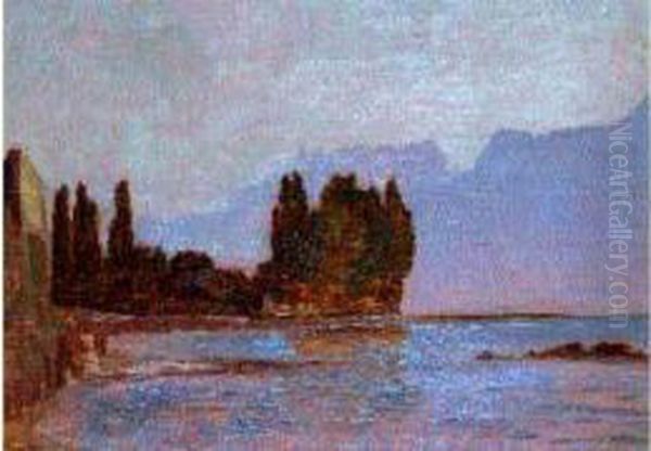 Lac En Suisse Oil Painting by Francois Bocion