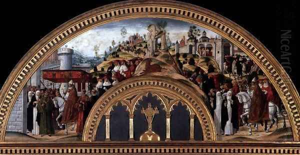 Gregory XI Returns to Rome from Avignon Oil Painting by Girolamo Di Benvenuto