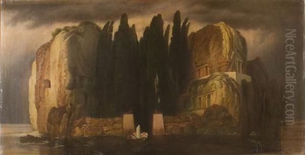 L'isola Dei Morti Oil Painting by Arnold Bocklin