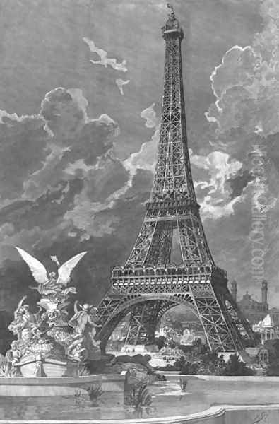 The Eiffel Tower (1887-89) Oil Painting by Albert Bellenger