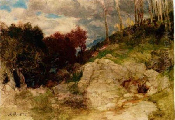 Landschaft Zu Einer Jagd Der Diana Oil Painting by Arnold Bocklin