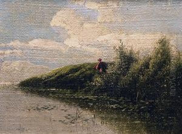 On The Ouse Oil Painting by Edwin H., Boddington Jnr.