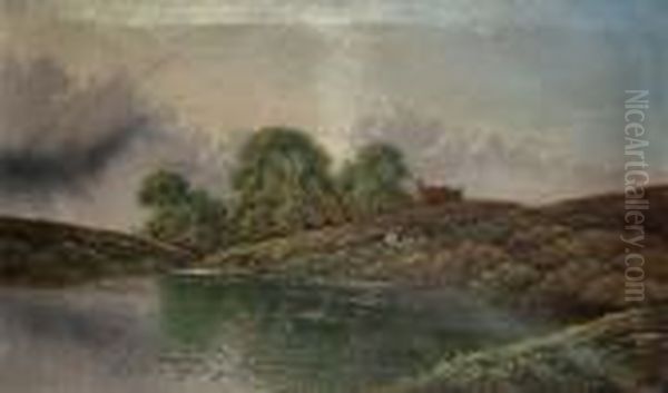 On Ripley Common, Surrey Oil Painting by Edwin H., Boddington Jnr.