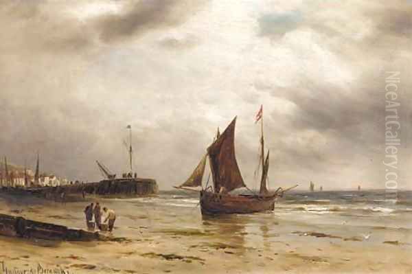 Sorting the catch Oil Painting by Gustave de Breanski