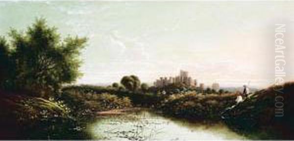 Near Windsor Oil Painting by Edwin H., Boddington Jnr.