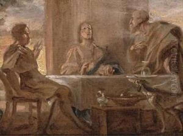 The Supper At Emmaus Oil Painting by Jan van Boeckhorst