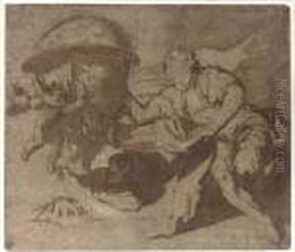 Astronomy Accompanied By Three Putti Oil Painting by Jan van Boeckhorst