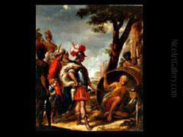 Alexander Vor Diogenes Oil Painting by Jan van Boeckhorst