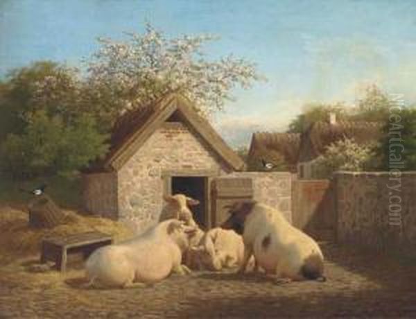 Animal Farm Oil Painting by Carl Henrik Bogh