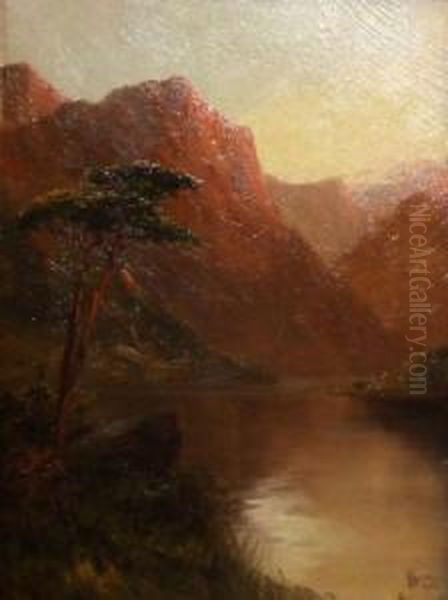 Highland Loch Oil Painting by John Henry Boel