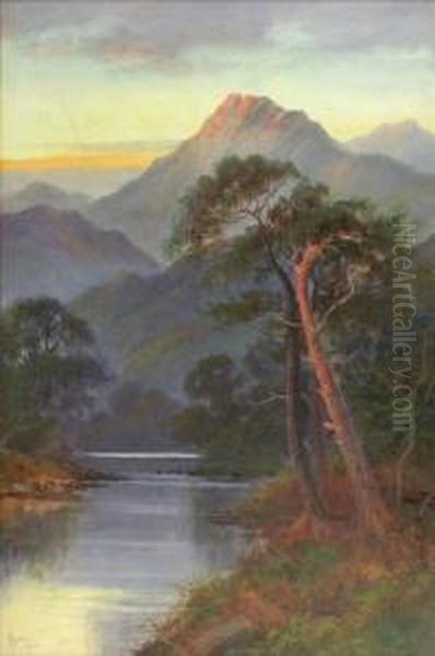 Loch Ard Oil Painting by John Henry Boel