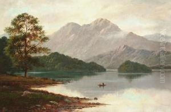 Loch Katrine 'j H Boel 1922' (lower Left) Oil Painting by John Henry Boel