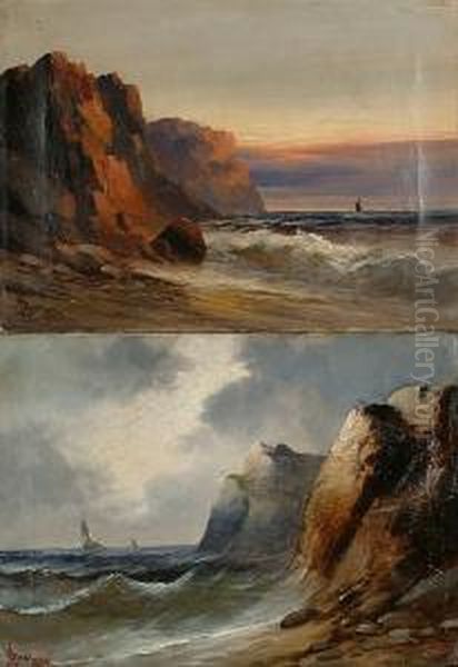 Seascapes Oil Painting by John Henry Boel