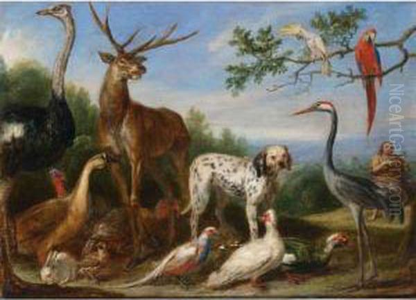 Orpheus And The Animals Oil Painting by Peeter Boel