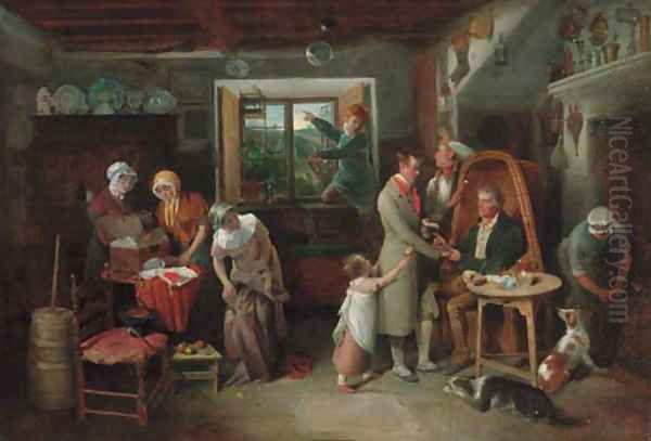 The departure to London Oil Painting by Edward Bird