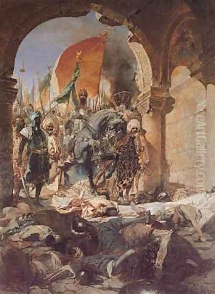 The Entry of Mahomet II into Constantinople Oil Painting by Constant Benjamin Jean Joseph