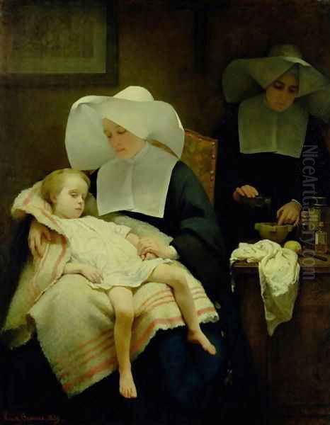 The Sisters of Mercy 1859 Oil Painting by Henriette, Hon. R.I. Browne