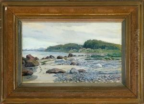 Coastal Scenery From North Zealand, Denmark Oil Painting by Johannes Boesen