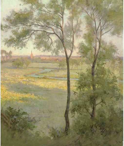 Across the meadow Oil Painting by Wilfred Williams Ball