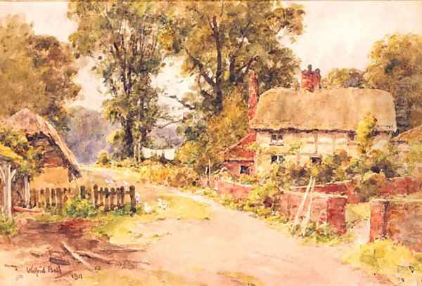 Passford Farm, Bucklands, Lymington Oil Painting by Wilfred Williams Ball