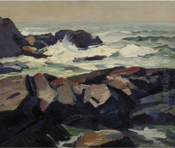 Norton's Ledge Oil Painting by Abraham Jacobi Bogdanove