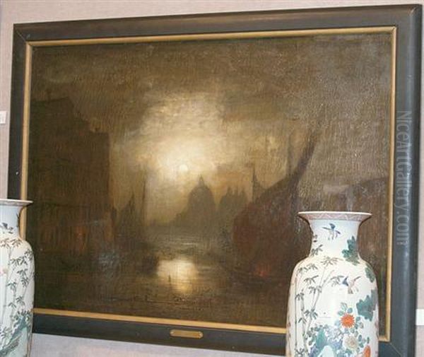 Venetian Moonlight Oil Painting by George Henry Bogert