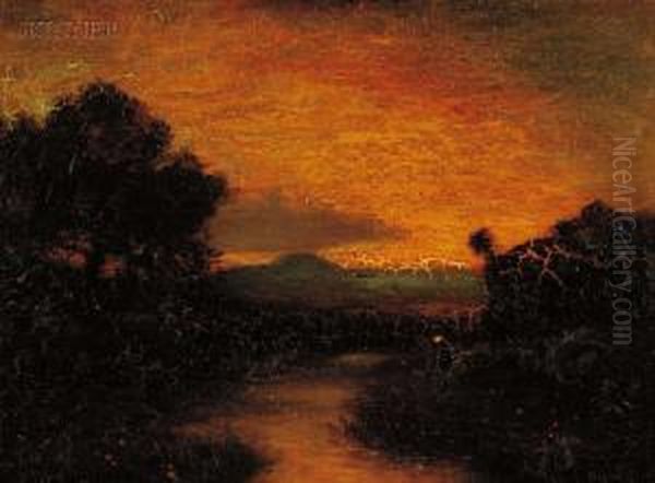 Sunset View Oil Painting by George Henry Bogert