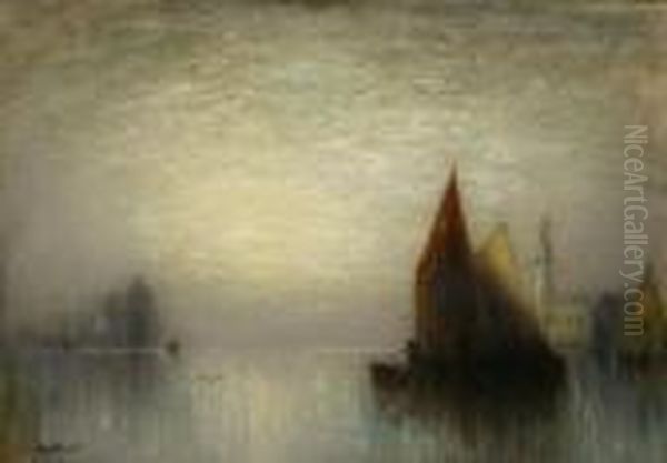 Misty Morning, The Grand Canal, Venice Oil Painting by George Henry Bogert