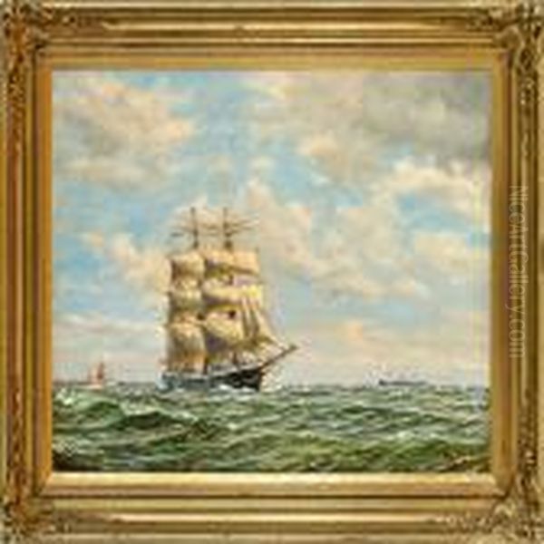 A Marine With The Danish Training Ship Georg Stage Oil Painting by Christian Bogo