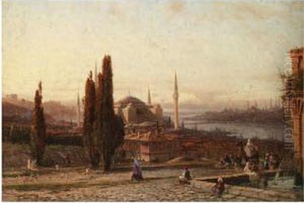 View Of Constantinople Oil Painting by Aleksei Petrovich Bogolyubov