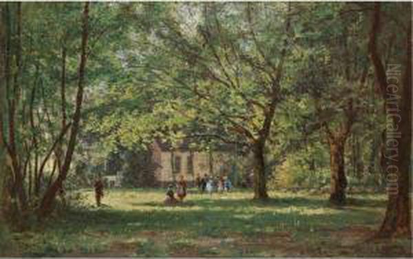 View Of Franzensbad Oil Painting by Aleksei Petrovich Bogolyubov