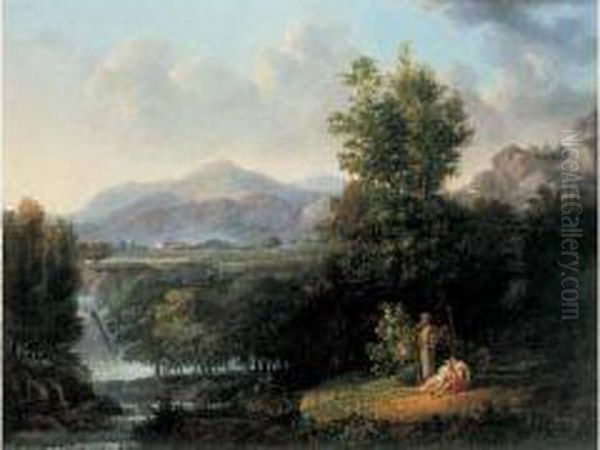 Paysage Classique Oil Painting by Nicolas-Didier Boguet