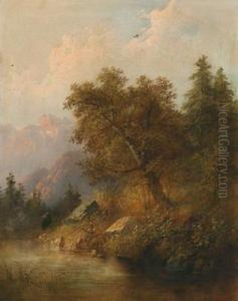 Motiv Aus Tirol Oil Painting by Eduard Boehm