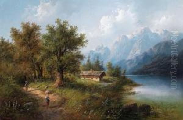 Partie Aus Tirol Oil Painting by Eduard Boehm