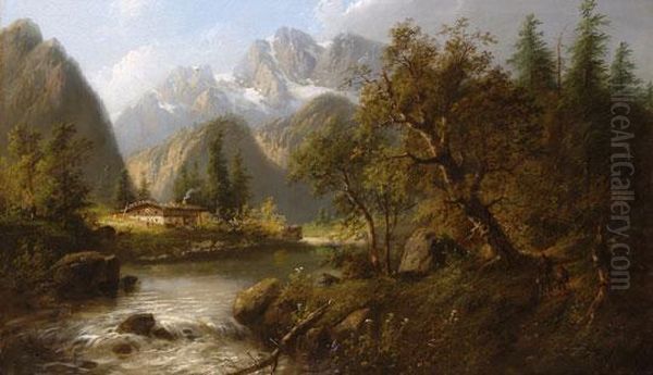 Gabiershbach Auf Der Schweiz Oil Painting by Eduard Boehm