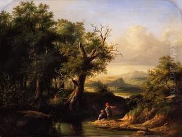 Romantic Landscape Oil Painting by Max Bohm