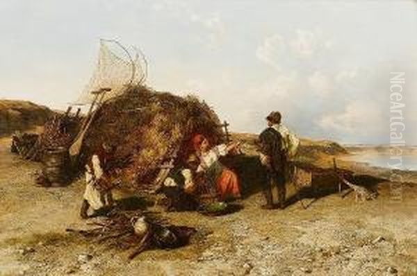 The Fishermen Oil Painting by Pal Bohm