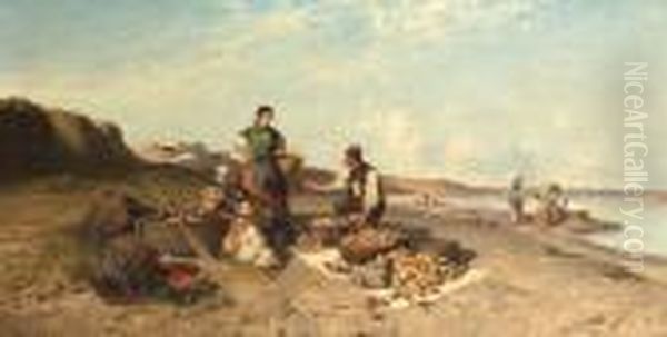 The Apple-seller Oil Painting by Pal Bohm