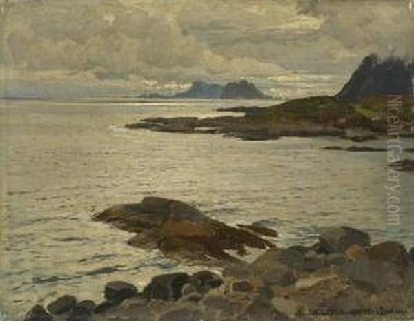 Auf Den Lofoten. Oil Painting by Karl Theodor Bohme