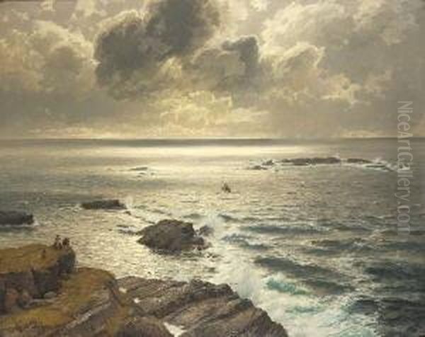 Am Meer: Oil Painting by Karl Theodor Bohme