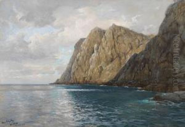 Nordkap Oil Painting by Hans Bohrdt