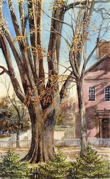 Elm, East Hartford, Connecticut Oil Painting by Charles DeWolf Brownell